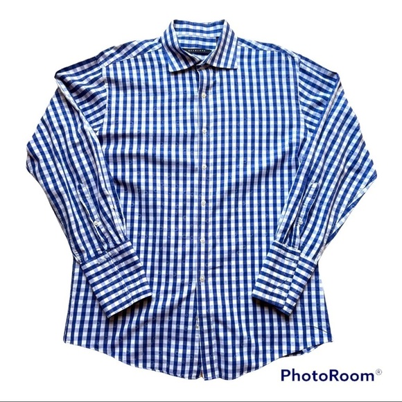 Sean John checked design regular fit button down shirt - Picture 2 of 6
